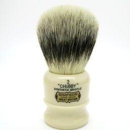 Simpson Chubby 2 Platinum Fibre Faux Ivory Shaving Brush