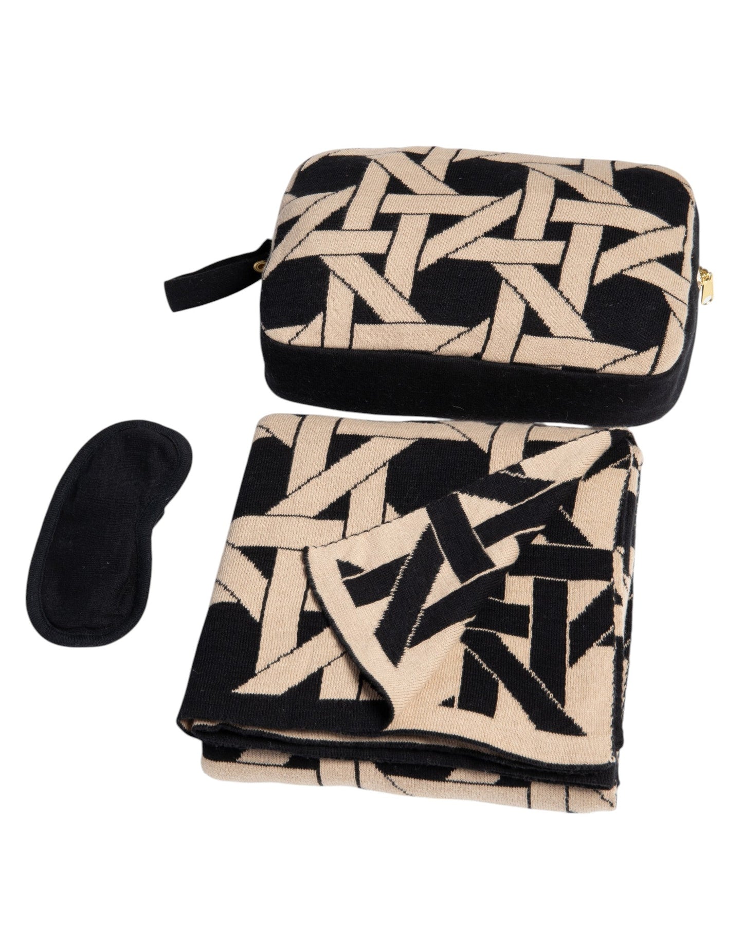 Riti Organic Cotton Travel Blanket and Eye Mask Set