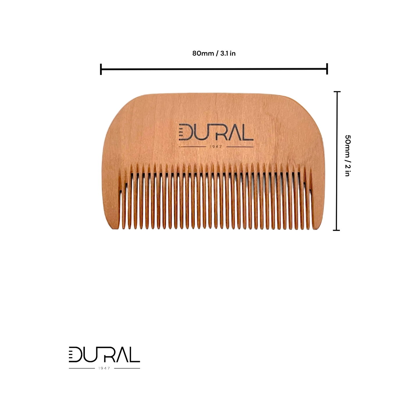Dural Pear wood hand made beard comb