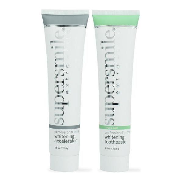 Supersmile Professional Whitening System Toothpaste Triple Mint + Accelerator 1 Kit 5 Oz