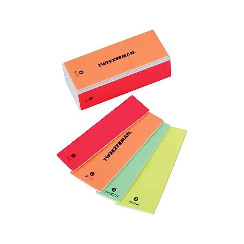 Tweezerman - 4-in-1 File, Buff, Smooth & Shine Block Neon