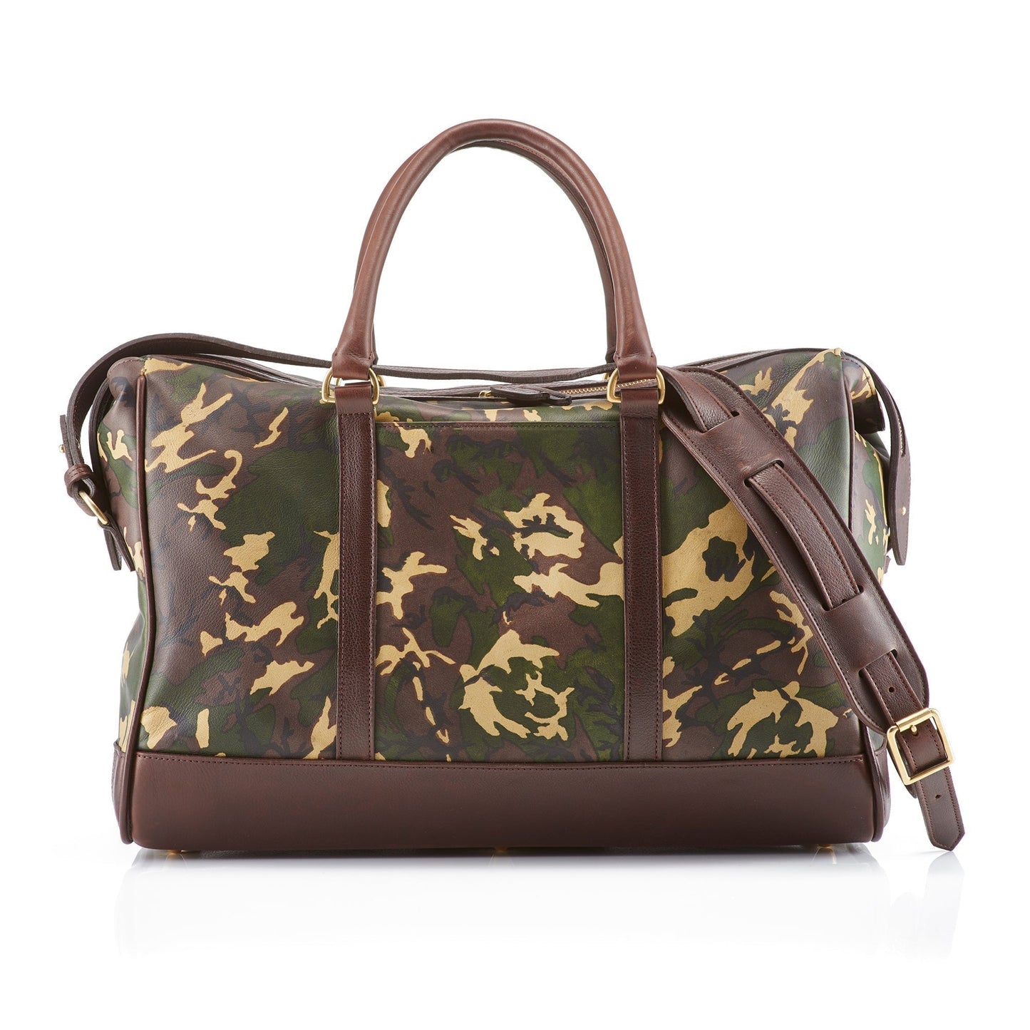 WANDERLUST Leather Weekender ~ Tan Camo
