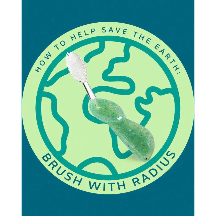 Radius Big Brush Replaceable Soft Head Right Hand Toothbrush (Assorted Colors)