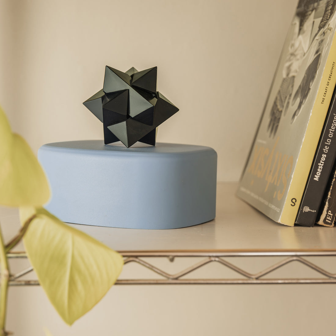 Burr 3D gemstone puzzle in Black Onyx