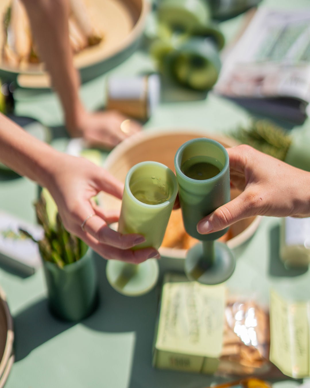 sage + olive | seff | silicone unbreakable champagne flute