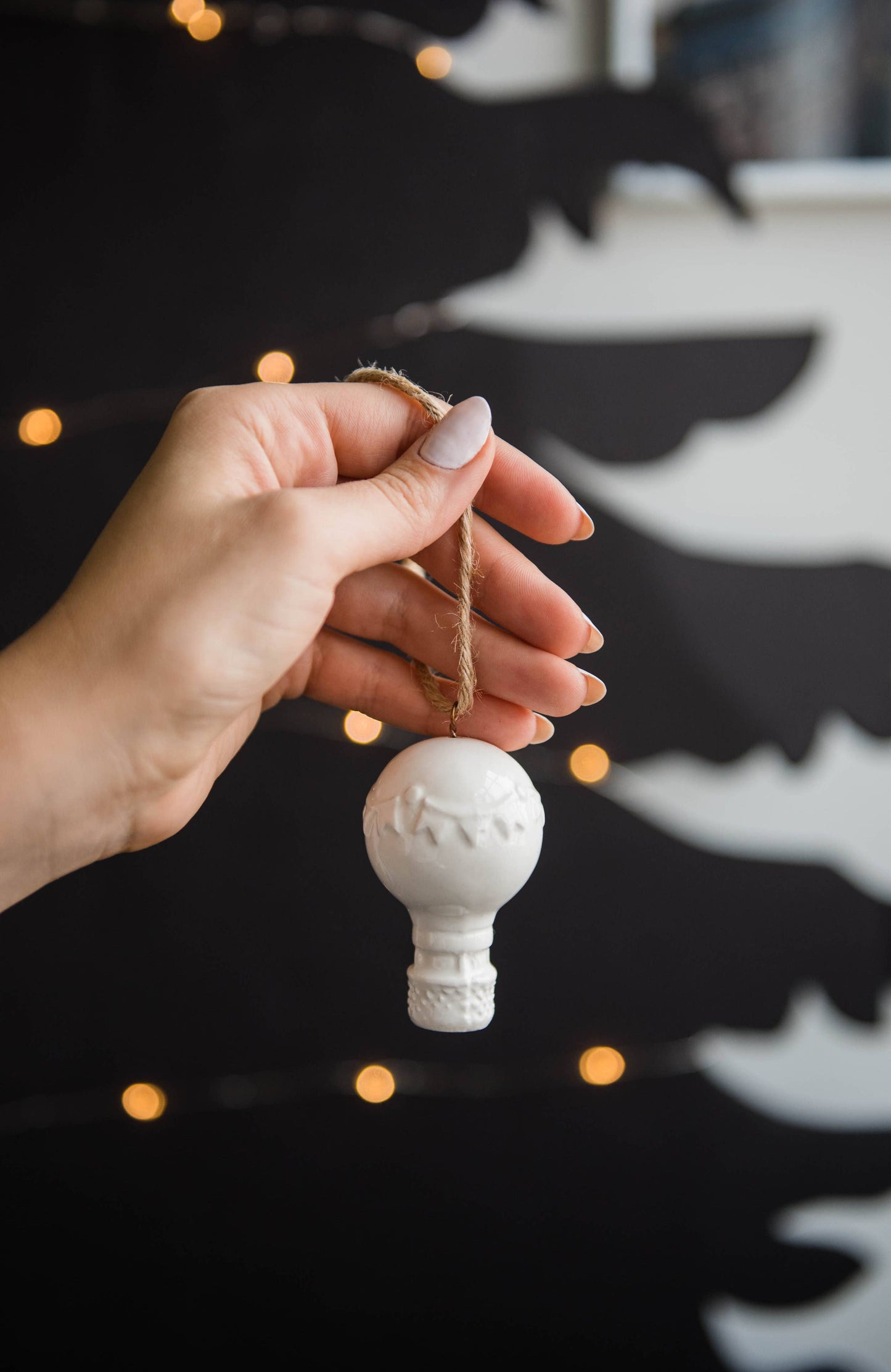 Handmade Porcelain Christmas Ornaments: Train Car