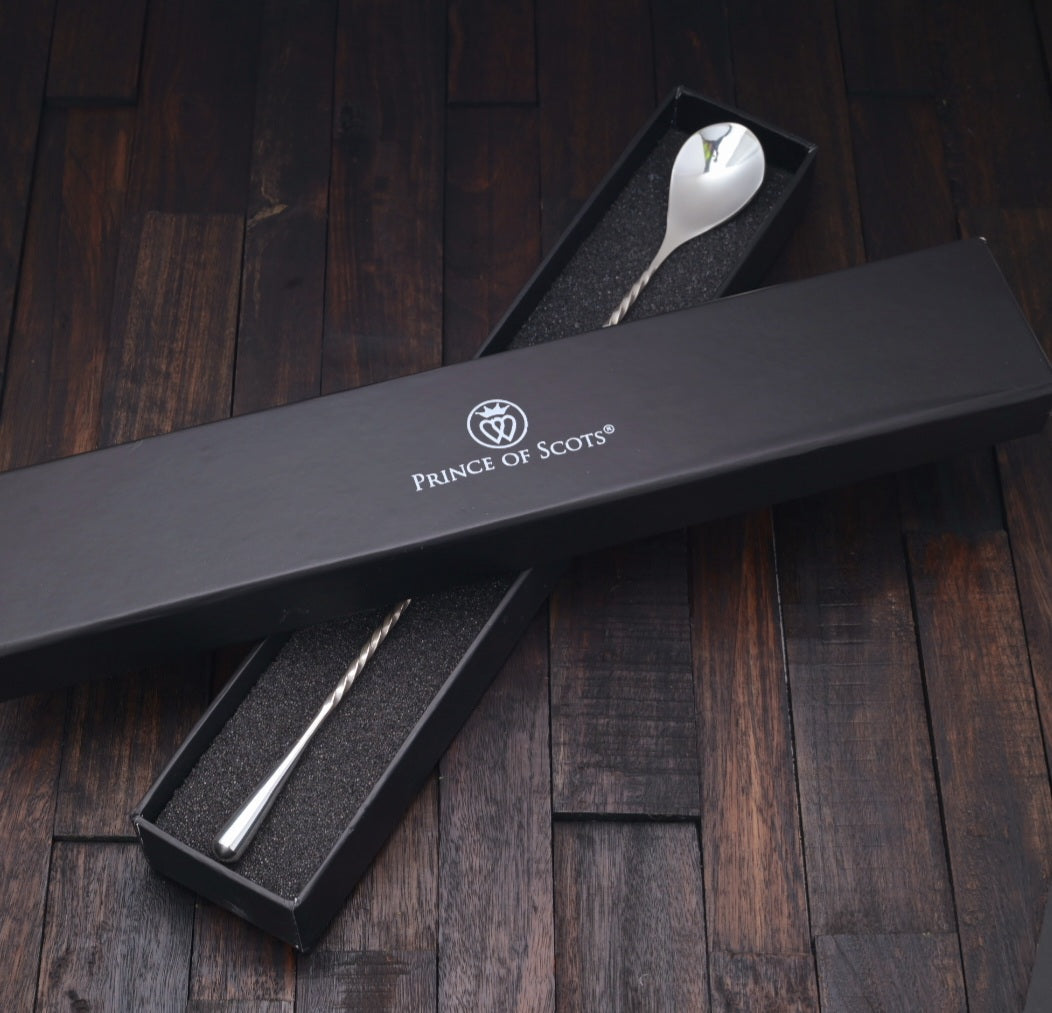 Prince of Scots Tear Drop Bar Spoon Silver Plate (Premium Gift Box) - Osadia Concept Store