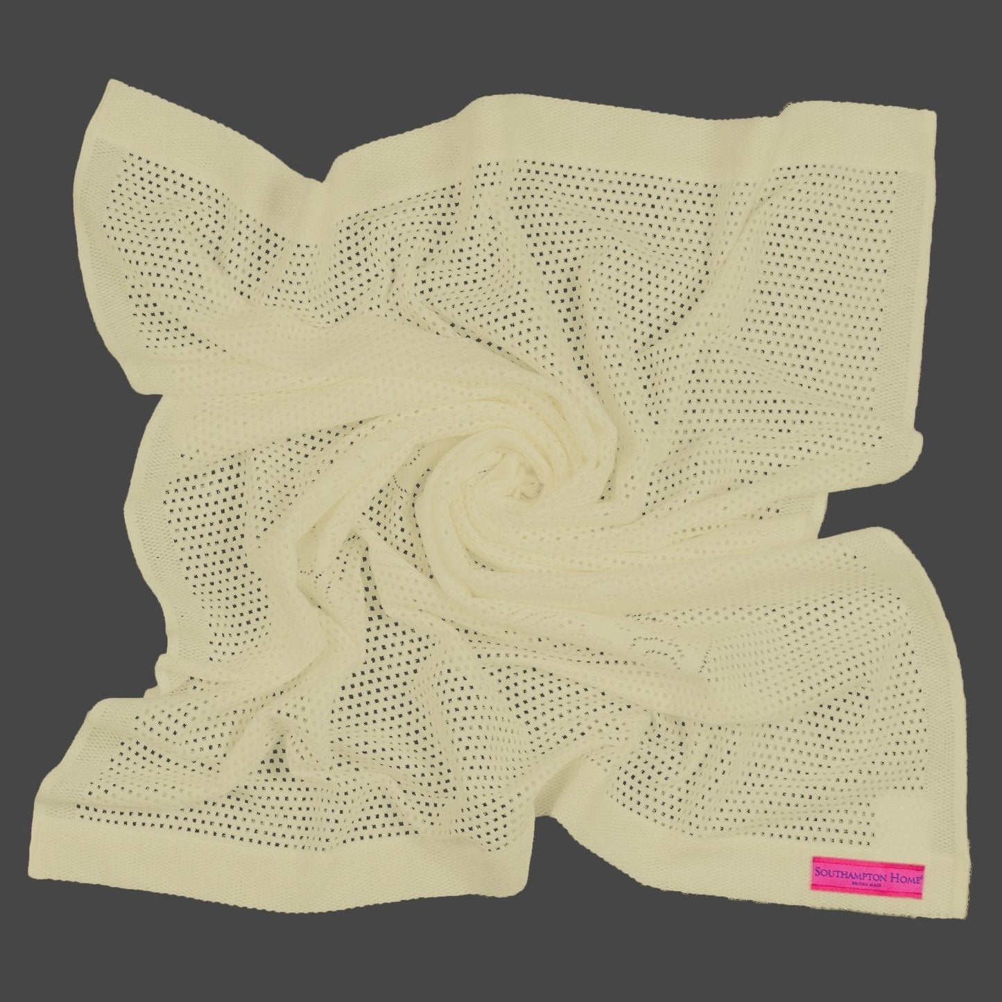 Southampton Home Lace Weave Teddy Bear Baby Blanket ~ Yellow ~