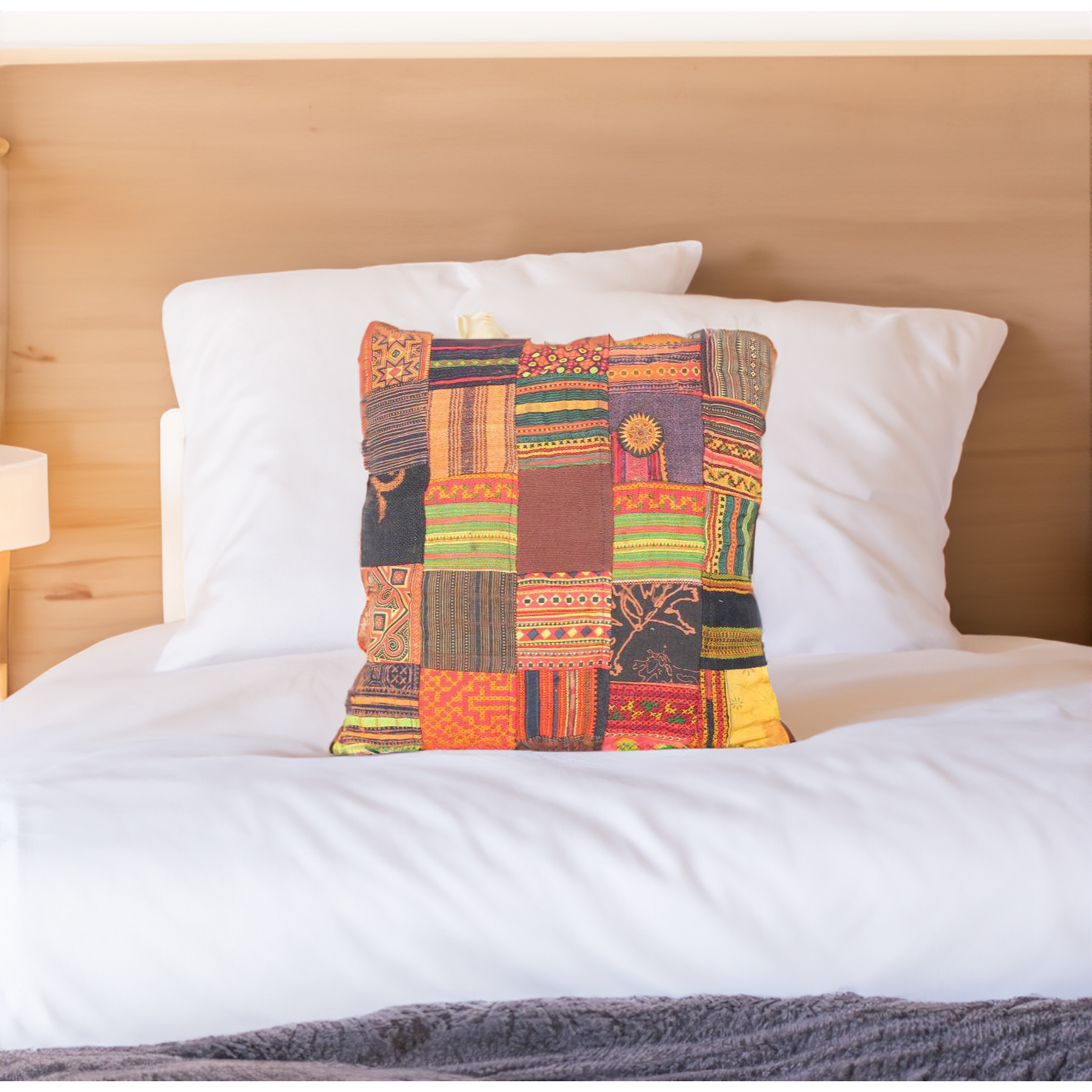 Patchwork Hmong Fabric Decorative Pillow Cover - Thailand