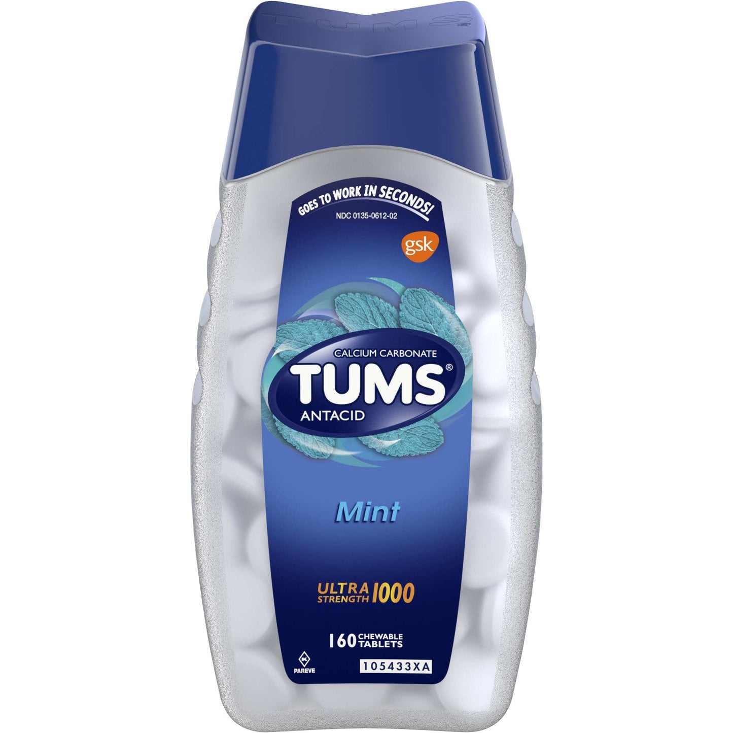 Tums Antacid Chewable Tablets Ultra Strength For Heartburn Relief Peppermint