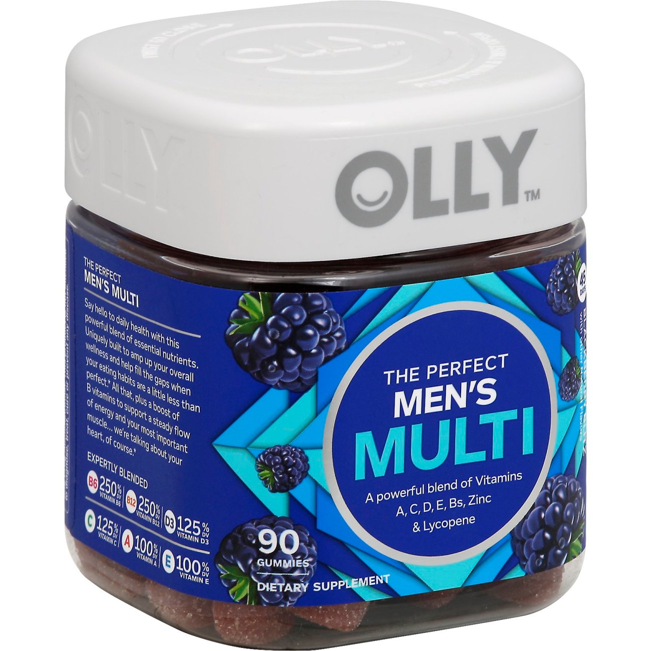 Olly Mens Multivitamin Gummy Vitamins Blackberry Blitz
