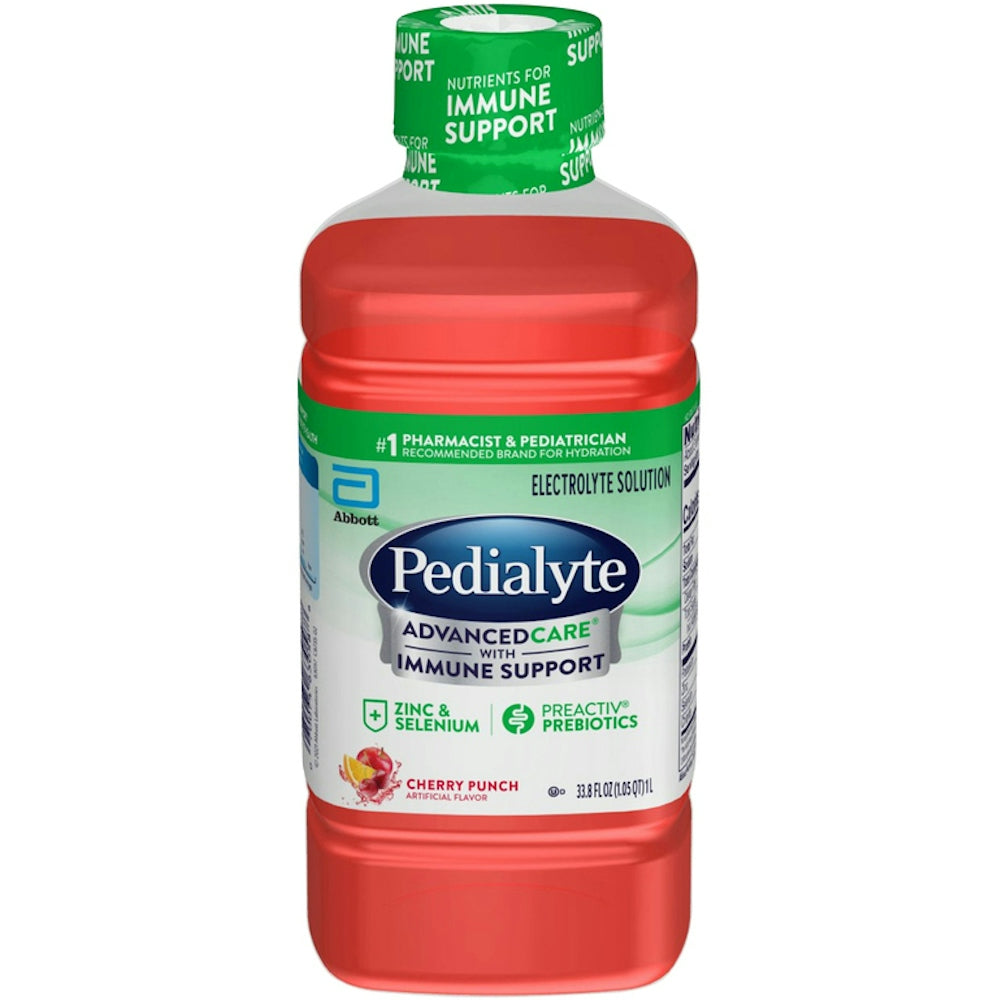 Pedialyte Advanced Care Plus Electrolyte Solution Hydration Drink, Cherry Punch 33.8 Fl Oz