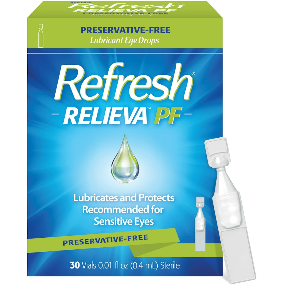 Refresh Relieva PF Lubricant Eye Drops, Preservative-Free, 0.01 Fl Oz Single-Use Containers