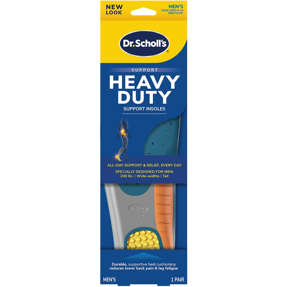 Dr. Scholl's Pain Relief Orthotic Heavy Duty Support Insoles For Men Sizes 8 To 14 -- 1 Pair
