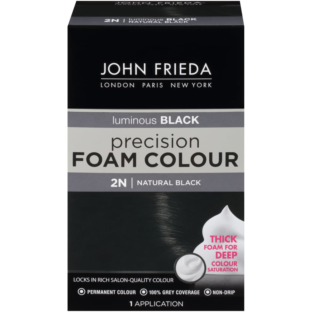 John Frieda Luminous Natural Black 2N, Hair Color Foam