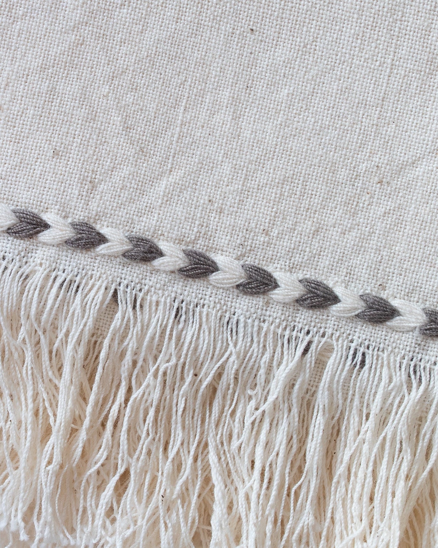 Gray Braid Detail Napkin | Set of 2