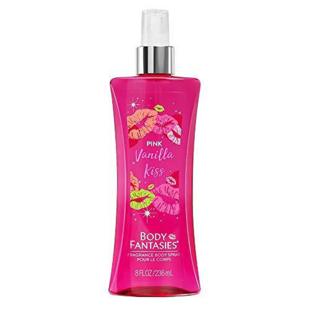 Body Fantasies Signature Pink Vanilla Kiss Fantasy Fragrance Spray 8.0 Oz / 236 Ml