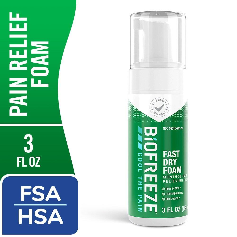 Biofreeze Pain Relief Fast Dry Foam, 3 Oz