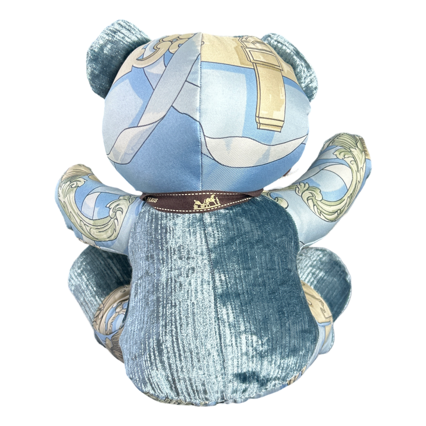 Vintage Silk Scarf Patchwork Teddy Bear