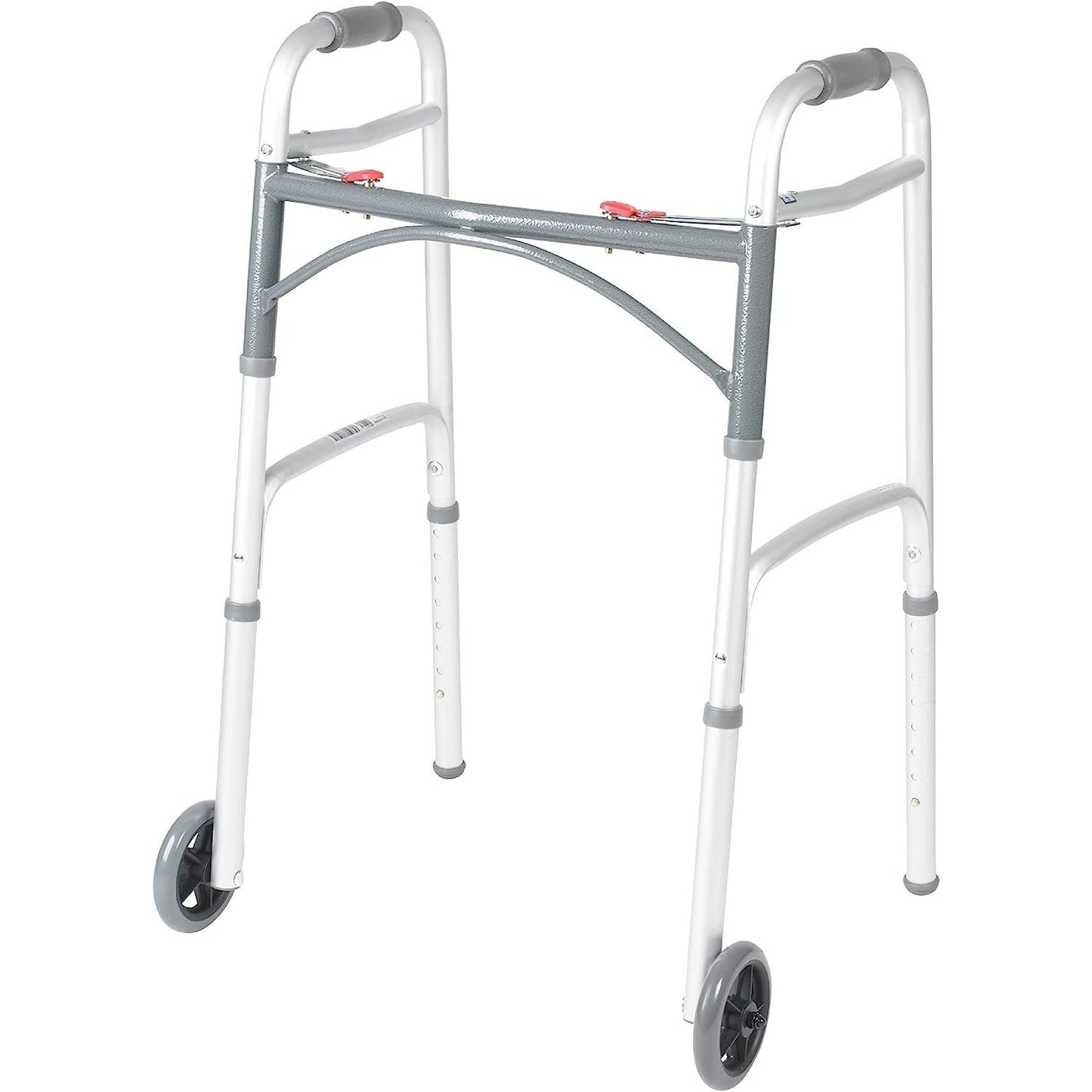 Drive Medical 2-Button Folding Walker With Wheels