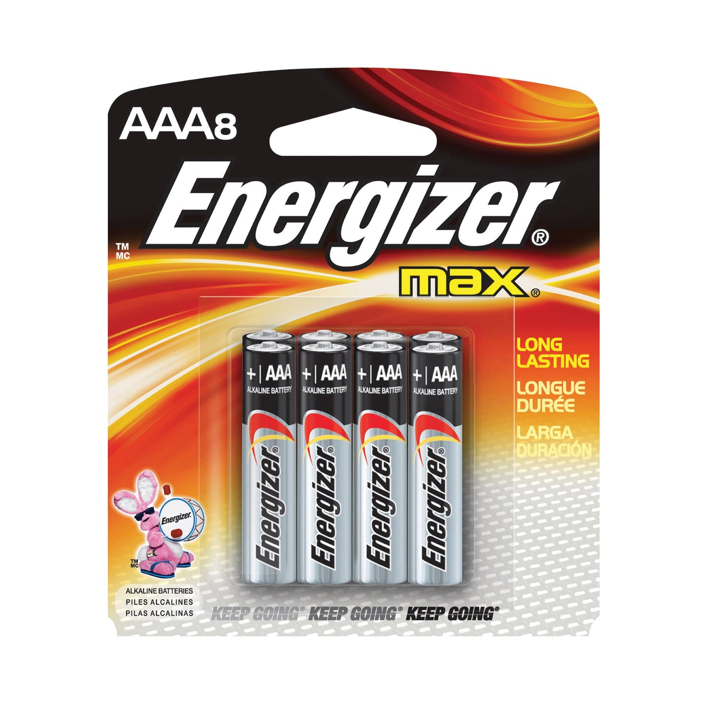 Energizer Max 8 Pack Aaa 1.5 V Alkaline Batteries