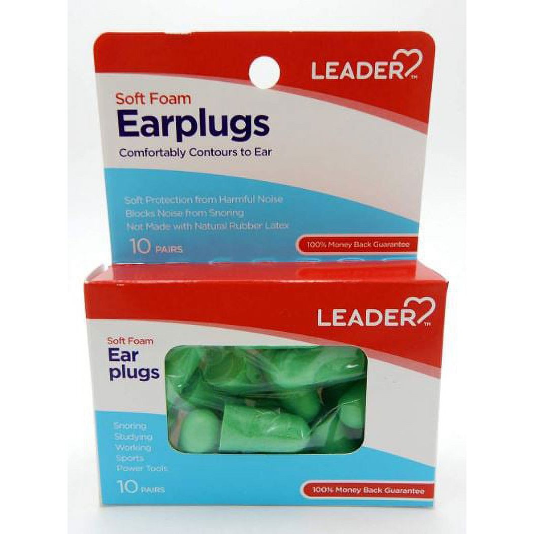 Leader Earplugs, Soft Foam