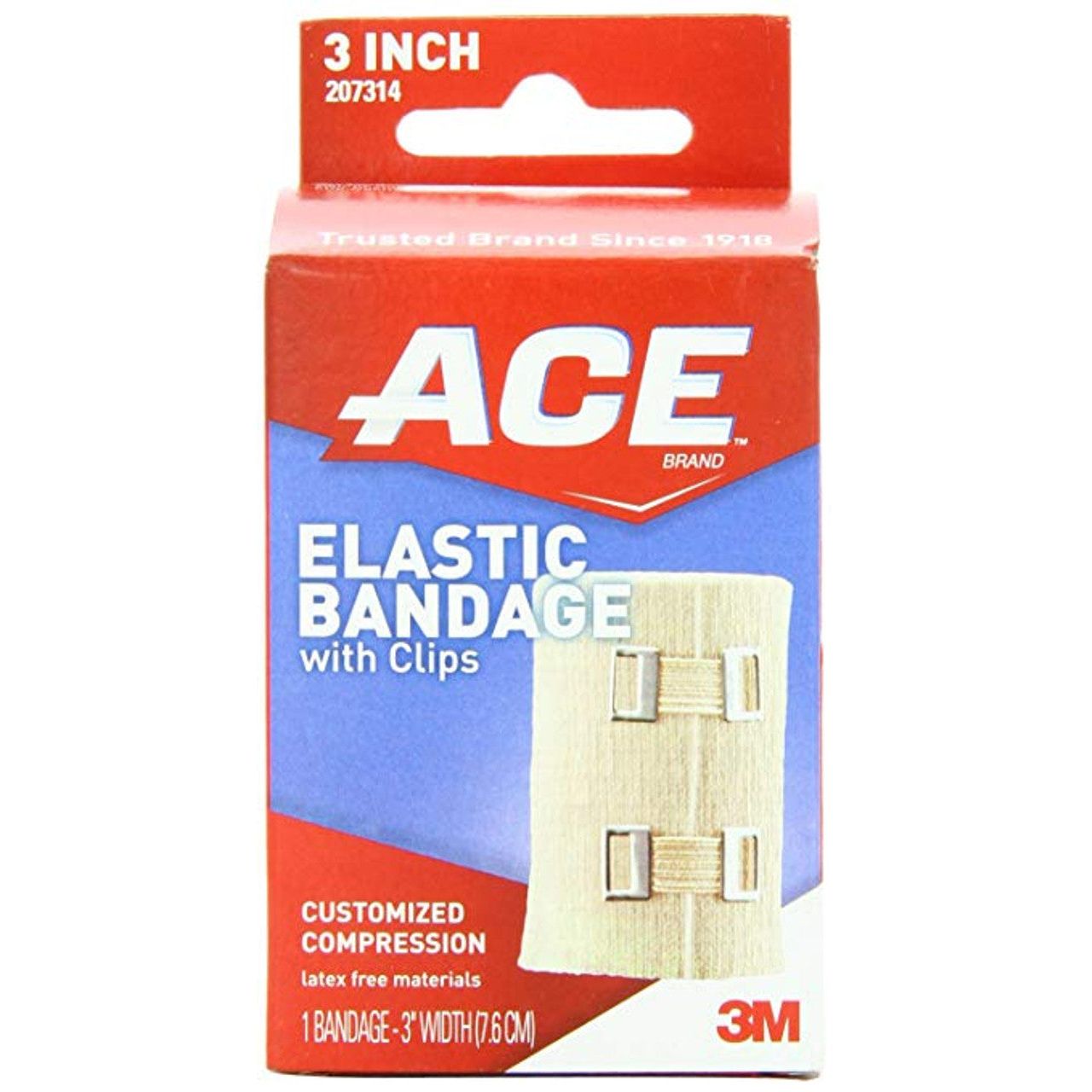 ACE Brand Elastic Bandage With Clips 3 Inch