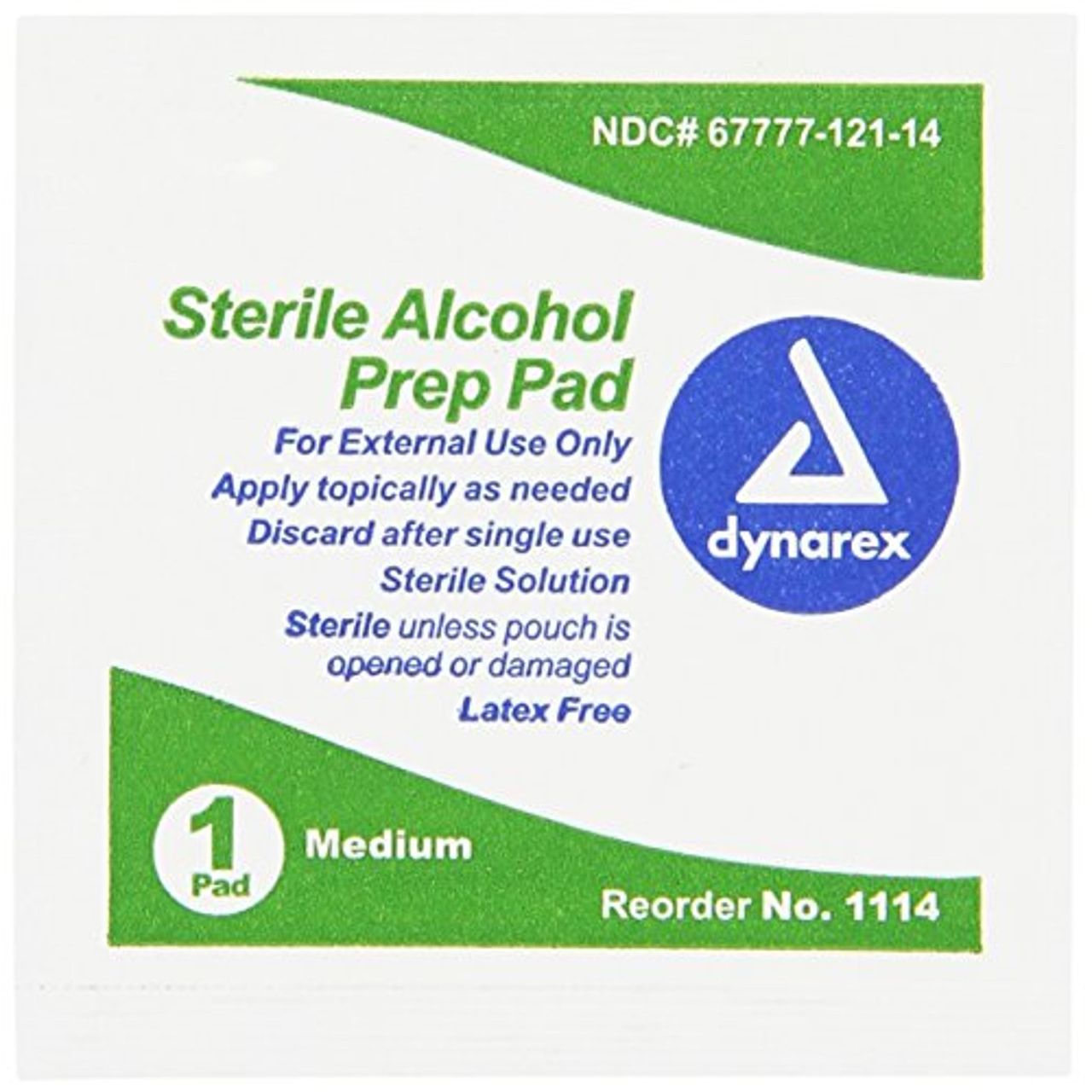 Dynarex Sterile Alcohol Prep Pads Medium - 20 X
