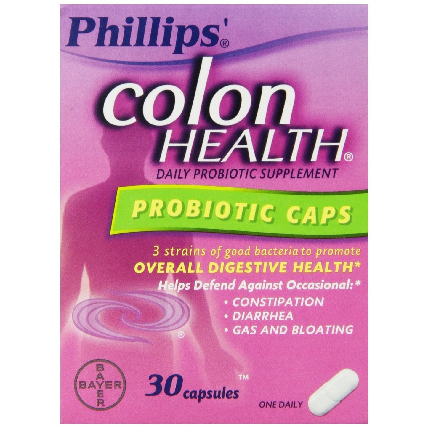 Phillips' Probiotic Supplement, Daily, Colon Health, Capsules