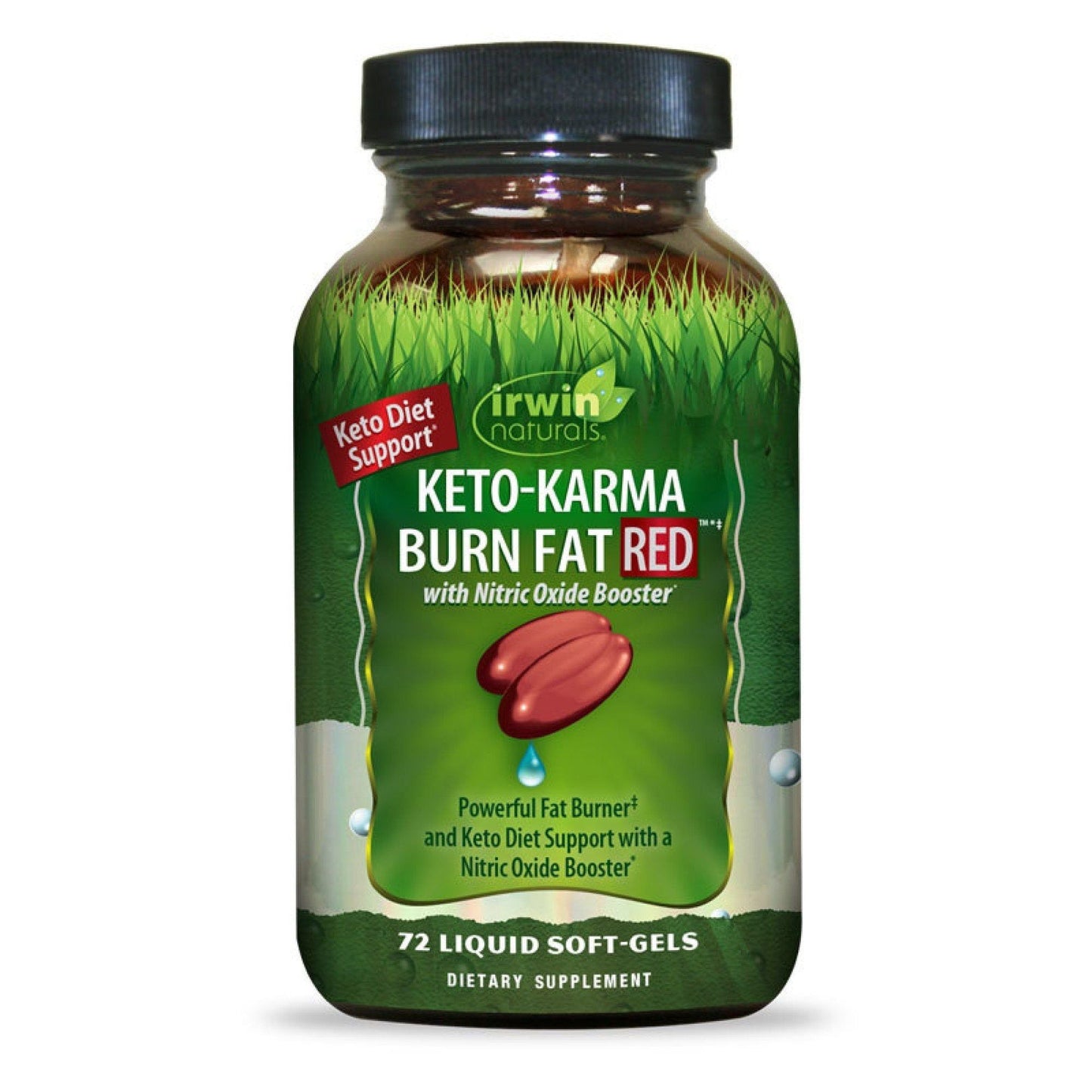 Irwin Naturals Keto-Karma Burn Fat, Red, Liquid Soft-Gels