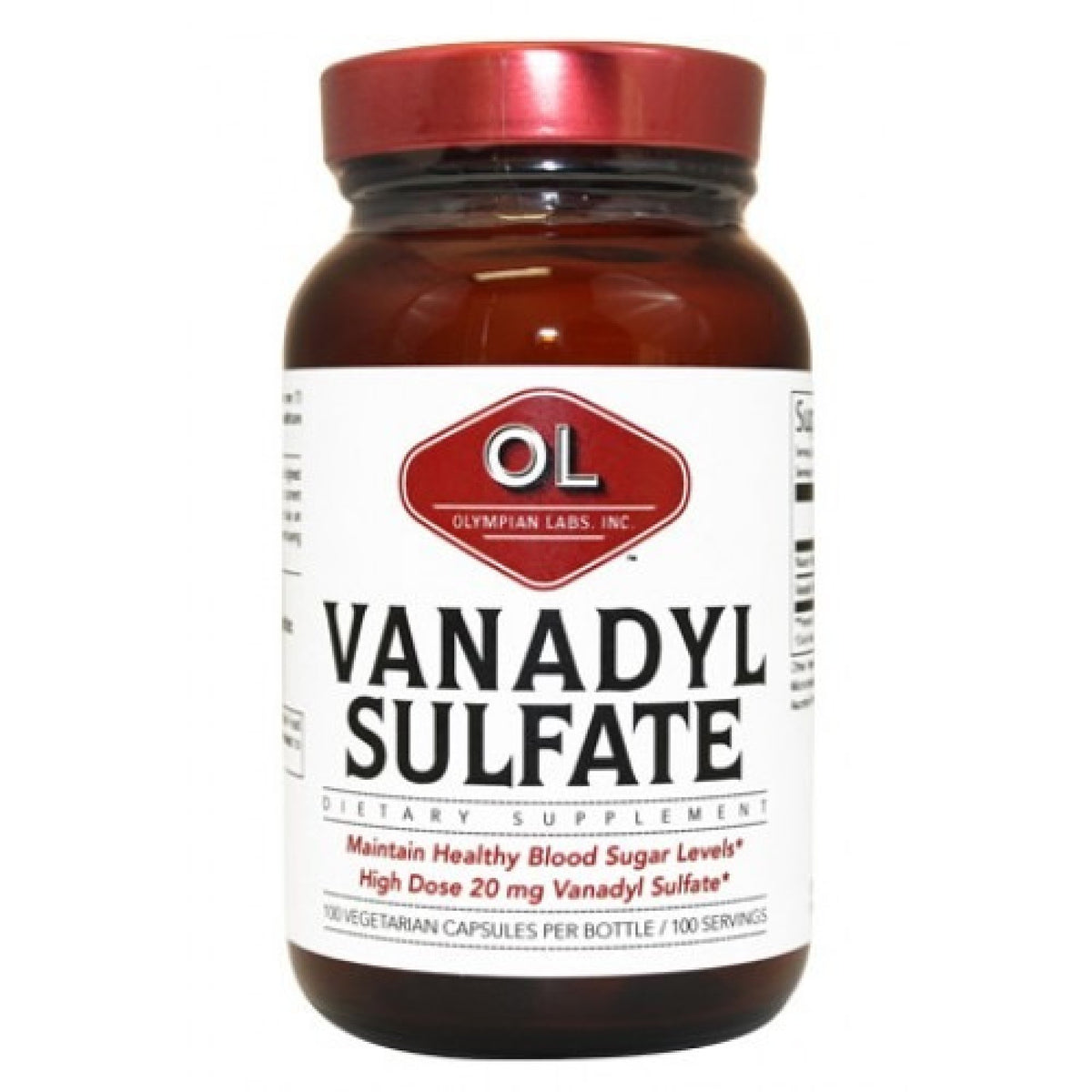 Olympian Labs Vanadyl Sulfate With Niacin - 20 Mg - 100 Capsules