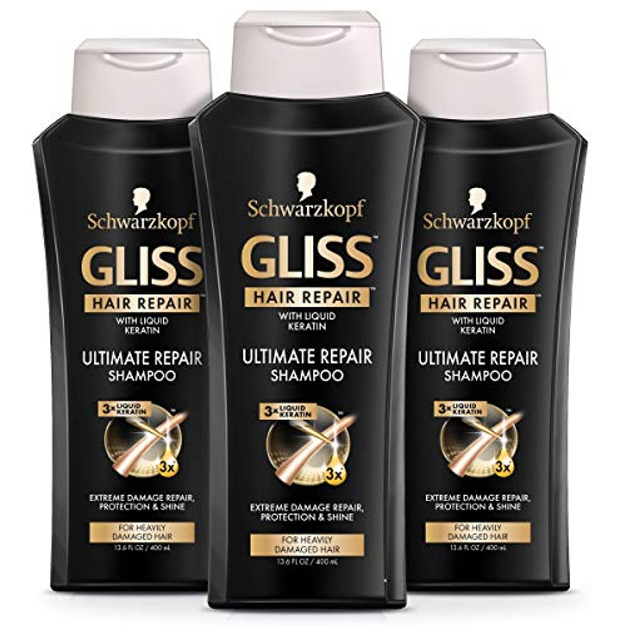 Gliss Hair Repair Shampoo, Ultimate Repair, 13.6 Ounce
