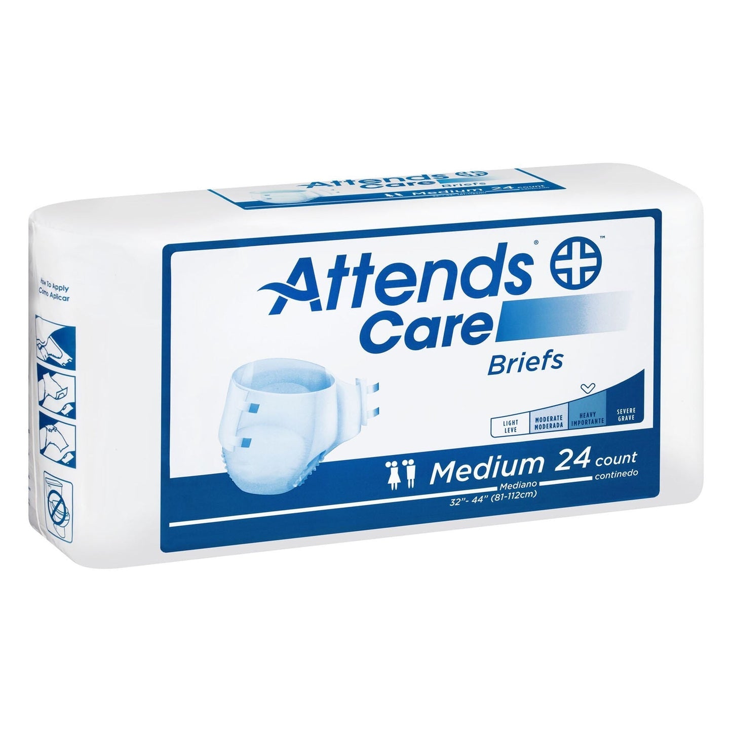 Attends Care Unisex Incontinence Brief Moderate Absorbency - Medium