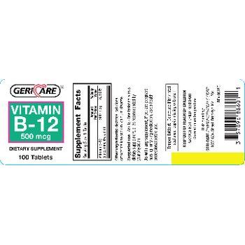 Geri-Care Vitamin B-12 500 Mcg