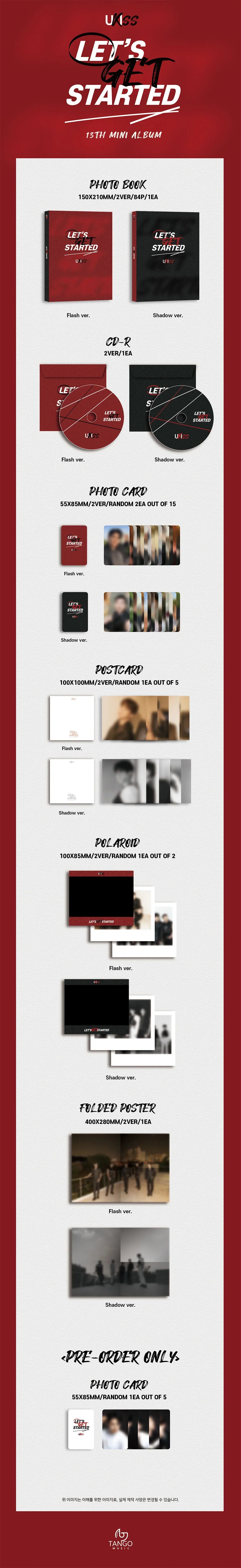 U-Kiss 13Th Mini Album - Letâs Get Started (2 Version Set)
