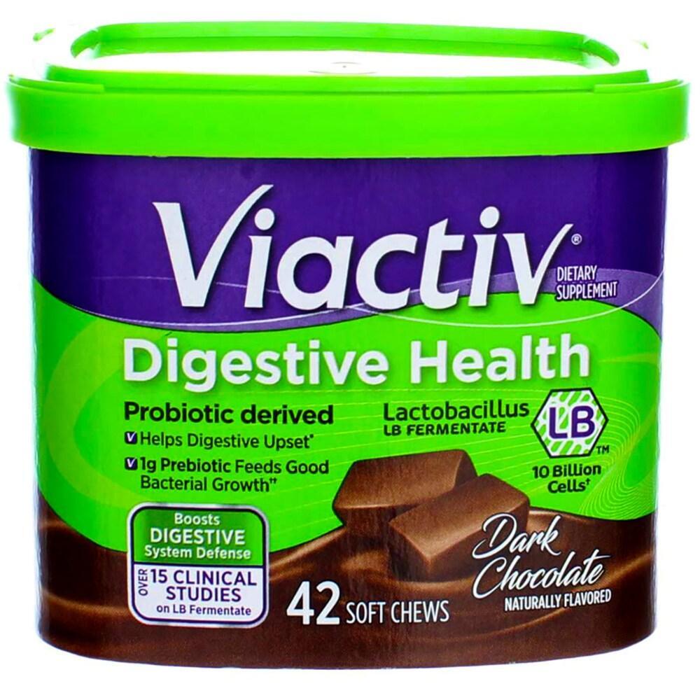 Viactiv Digestive Health Soft Chews, Dark Chocolate, 42 Chews