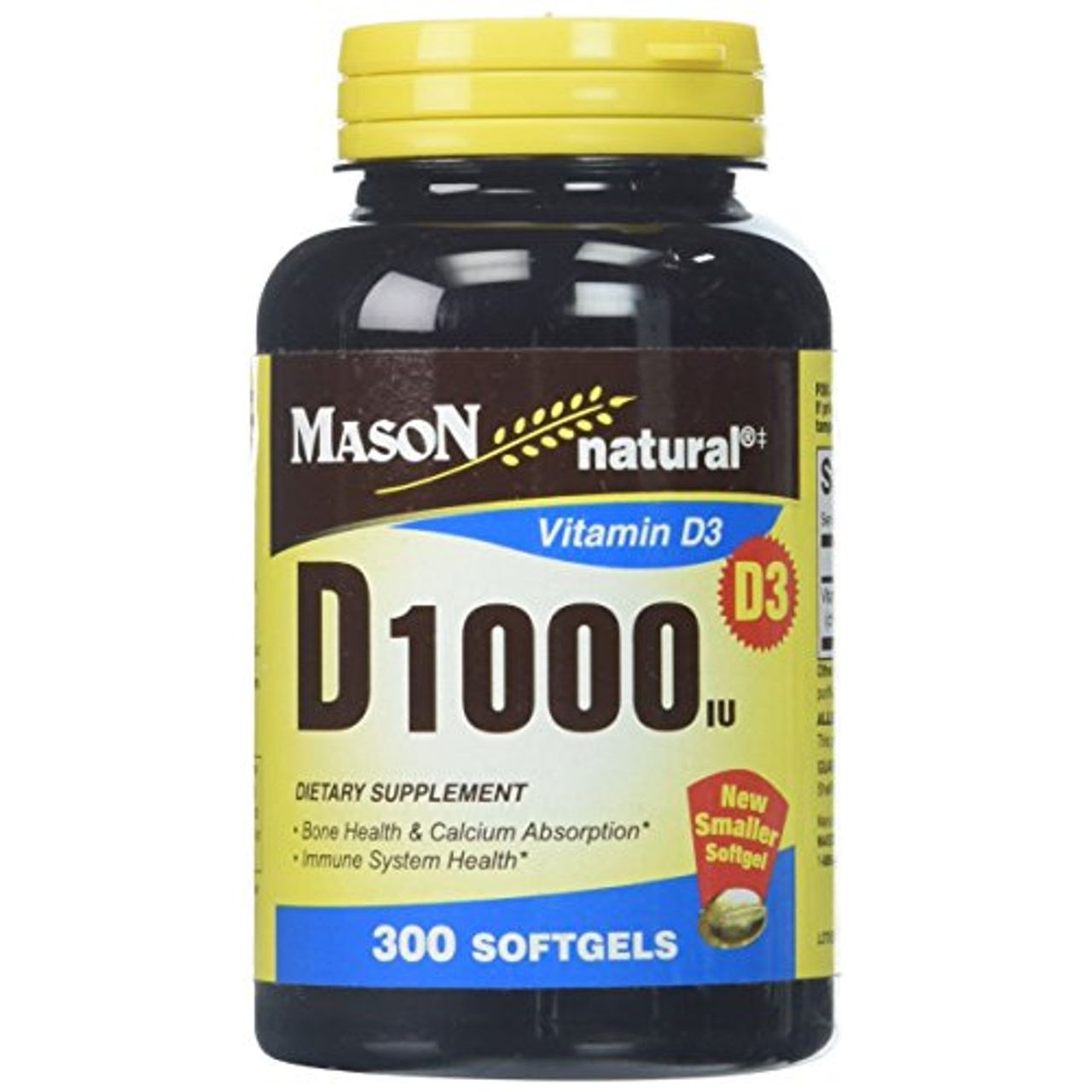 Mason Natural Vitamin D 1000 IU, 300 Softgels