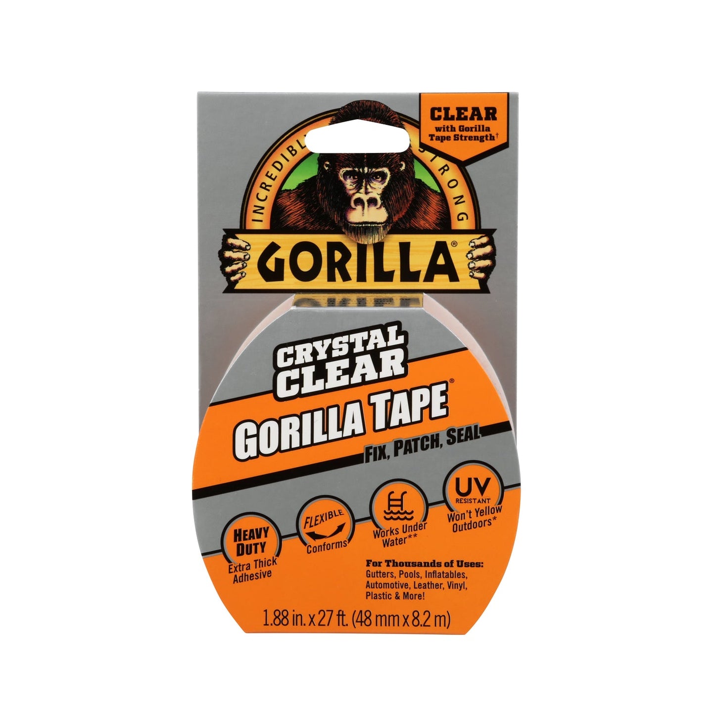 Gorilla Glue 6027002 Tape Repair Crystal Clear 9Yd