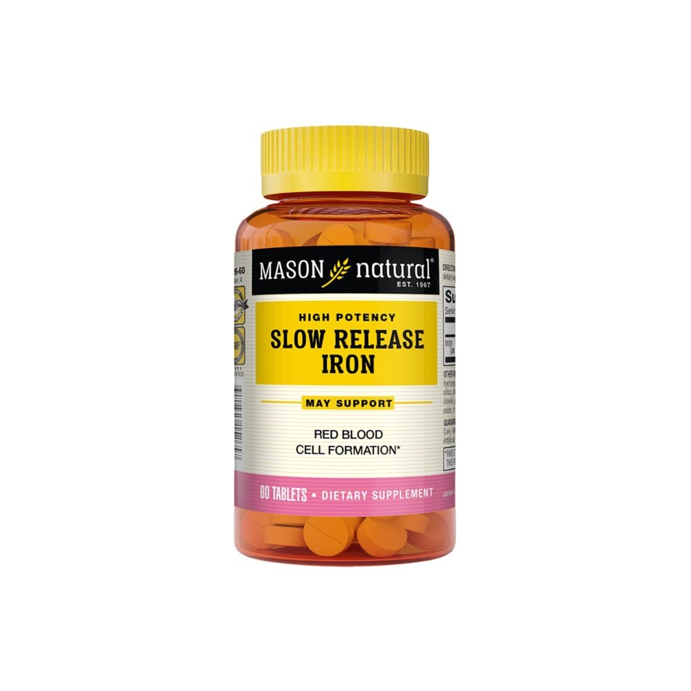 Mason Natural High Potency Slow Release Iron 50 Mg 60 Tablets