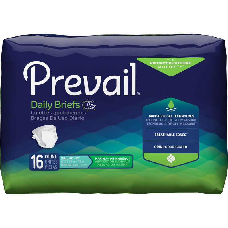 Prevail Briefs Maximum Absorbency Small 20" To 31" Waist 9