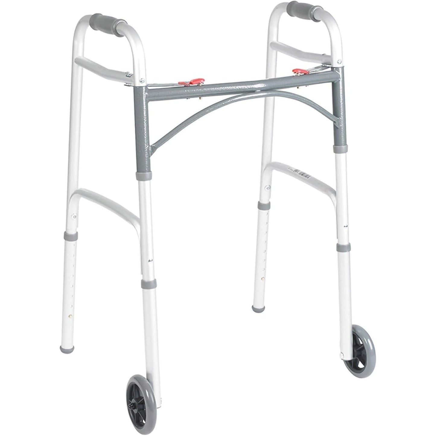 Drive Medical Deluxe Folding Walker Two Button With 5" Wheels