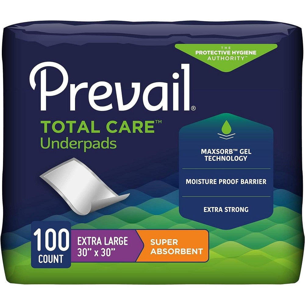 Prevail Total Care Heavy Absorbency Underpad, 30x 36 Inch