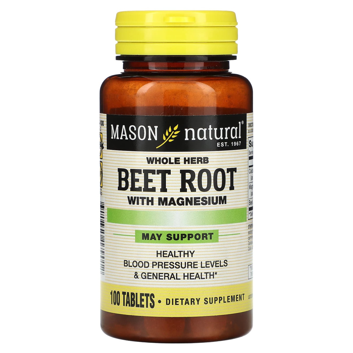 Mason Natural Beet Root With Magnesium Tablets