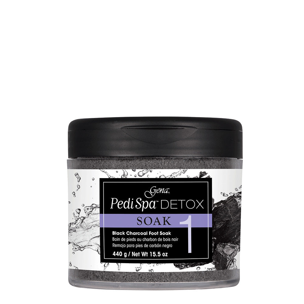 Gena Pedi Spa Detox Black Charcoal Soak 15.5 Oz
