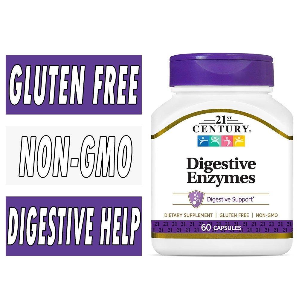 21st Century Digestive Enzymes, 60 Capsules