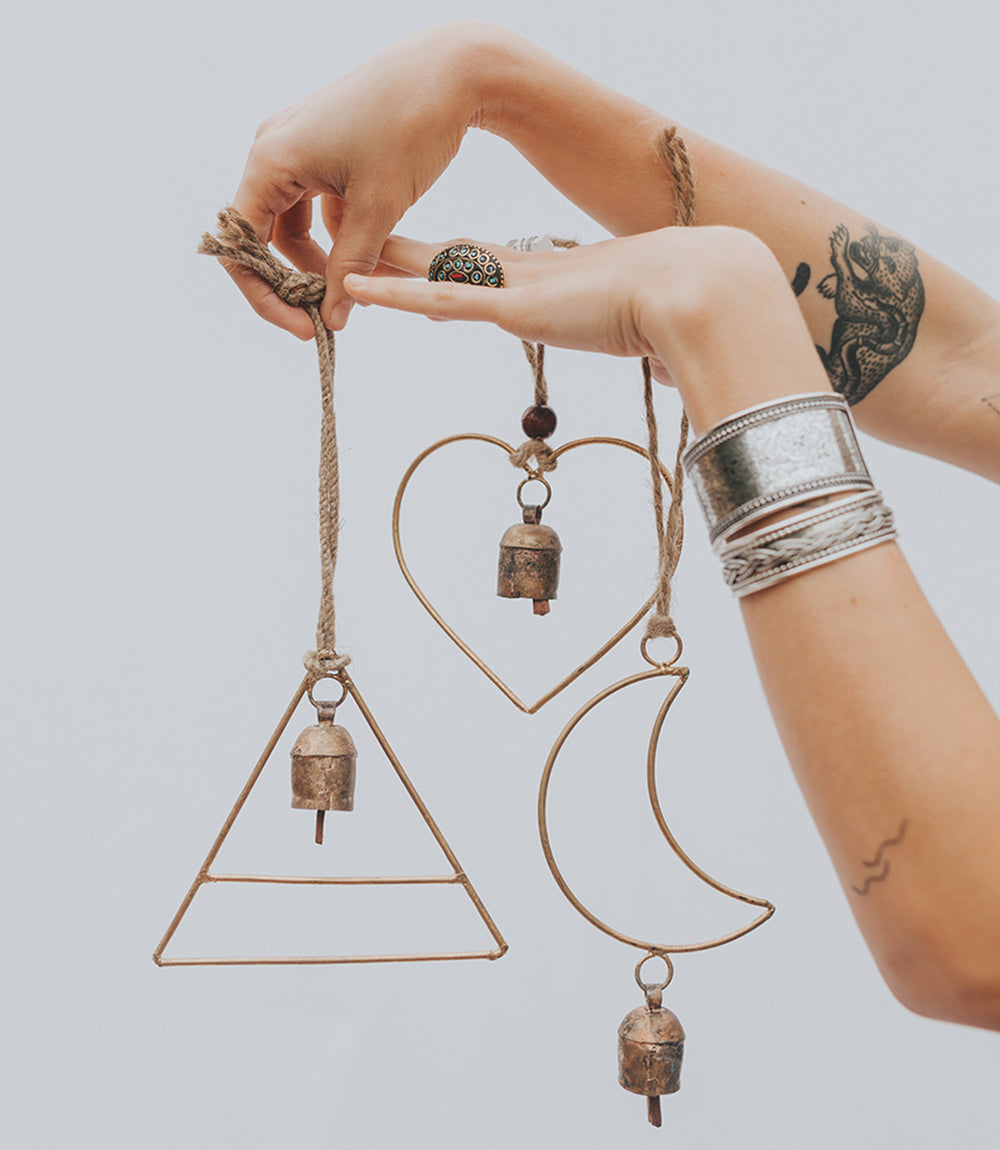 Air Element Heart Bell Wind Chime - Fair Trade Garden - Osadia Concept Store