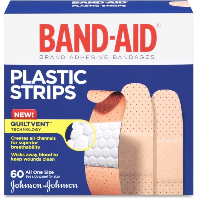 Band-Aid Brand Plastic Strips Adhesive Bandages, All One Size