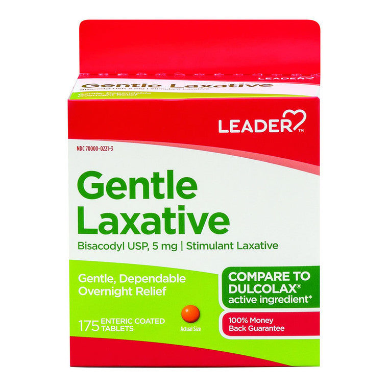 Leader Health Care Gentle Laxative, 5 Mg, Enteric Coated Tablet