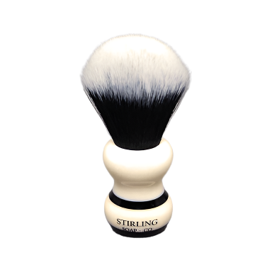 Stirling Soap Co. Synthetic 2-Band Black Stripe Handle Shaving Brush