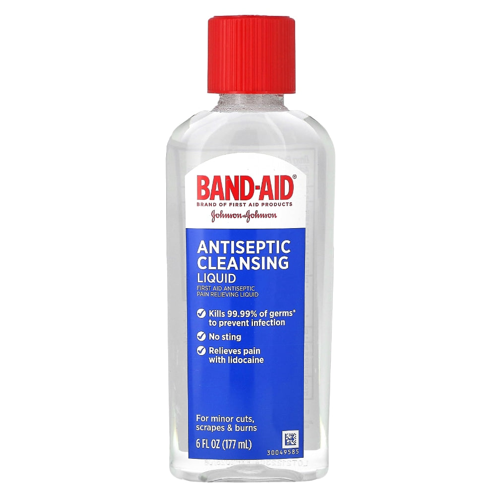 Band-Aid Brand Pain Relieving Antiseptic Cleansing Liquid, 6 Oz